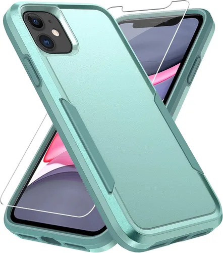 Vista 11 de Funda protectora para iPhone 11 de 6.1 pulgadas, con protector de pantalla, probada contra caídas de grado militar, resistente y resistente a prueba