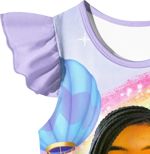 Vista 4 de QAQGood Girls Princess Costume Dress up for Girl Cartoon Movie Shirt Dress Kids Home Causal Wear 2-10 Years