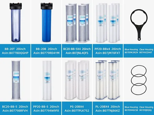 Vista 6 de Geekpure Filtro de agua de bloque de carbono de 20 pulgadas que elimina olores de sabor a cloro para filtración de toda la casa, 4.5 x 20 pulgadas