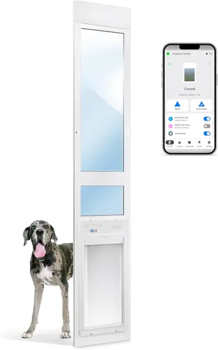 Vista 11 de Puerta enrollable automática Power Pet de la marca High Tech Pet - Panel motorizado enrollable para mascotas, control manual y de aplicación WiFi