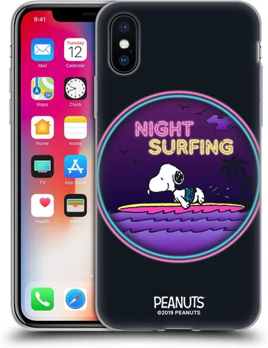 Vista 149 de Head Case Designs Funda de gel suave con licencia oficial de Peanuts Tropical Surf Snoopy Aloha Disco compatible con Apple iPhone 13 Mini Surf