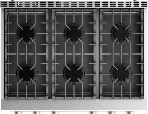 Vista 6 de THOR Kitchen Cocina profesional de gas de 36 pulgadas en acero inoxidable - Modelo ARG36
