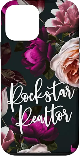 Vista 15 de iPhone 14 Plus Rockstar Realtor - Elegante estuche de regalo floral para agente inmobiliario