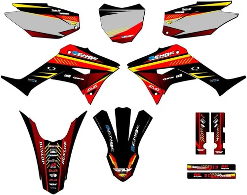 Vista 9 de Kit de base gráfica CRF 250 F Surge Black Senge 2019-2025 compatible con Honda