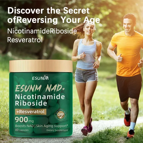 Vista 8 de ESUNM Suplemento liposomal NAD+ con resveratrol, suplemento NMN NAD Resveratrol apoya la salud celular, resistencia y envejecimiento saludable