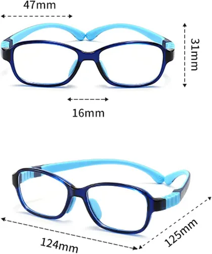 Vista 2 de fantia Kids Super Flex Arm Lentes Marco cuadrado para las niñas y los niños bebé, 3#