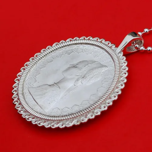 Vista 4 de 1966 Italia 500 Lire BU Unc 83.5% Plata Moneda 925 Collar NUEVO