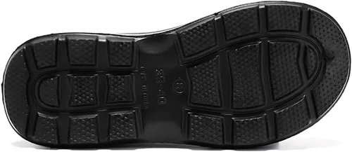 Vista 4 de Zapatos de chef para hombre, antideslizantes, a prueba de agua, zapatos de trabajo para hombre, cómodos zapatos de enfermería para jardinero