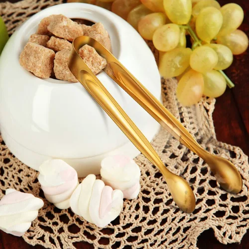 Vista 4 de Gejoy 12 Piezas Pinzas Mini Pinzas Pequeñas para Servir de Acero Inoxidable Mini para Azúcar Tabla de Charcutería Aperitivos Postre Servir Comida