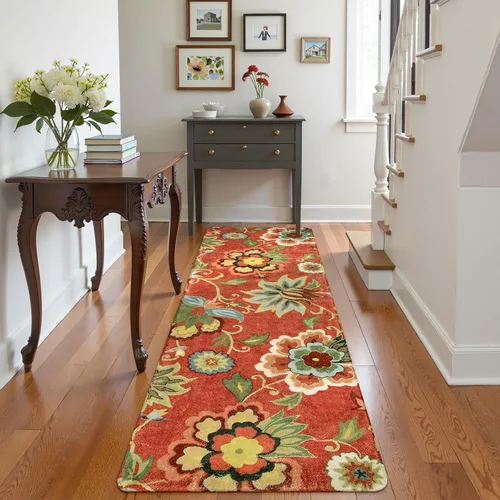 Vista 55 de Lahome - Tapete floral con estampado de cachemira, lavable, antideslizante, pequeño, anti-manchas, suave, para baño, entrada, dormitorio, Negro