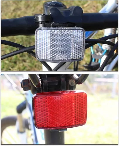 Vista 8 de Reflectores de bicicleta, reflectores de bicicleta, kit de 2 pares de reflectores delanteros y traseros de bicicleta