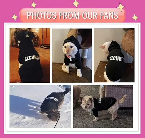 Vista 4 de Sudadera con capucha de seguridad para perros, ropa de invierno, suéter cálido de algodón para cachorros, sudadera para perros pequeños, medianos
