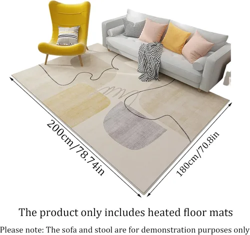 Vista 2 de Alfombra eléctrica grande con calefacción, alfombra caliente debajo de la alfombra, calentador de suelo radiante, alfombra eléctrica con temperatura
