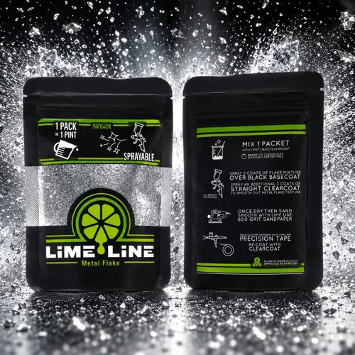 Vista 4 de LiME LiNE Escama de metal automotriz pulverizable para pintura personalizada Paquete de 1