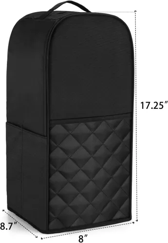 Vista 6 de Luxja Cubierta de licuadora compatible con Vitamix 64 oz. Licuadora de bajo perfil, negra (acolchada)