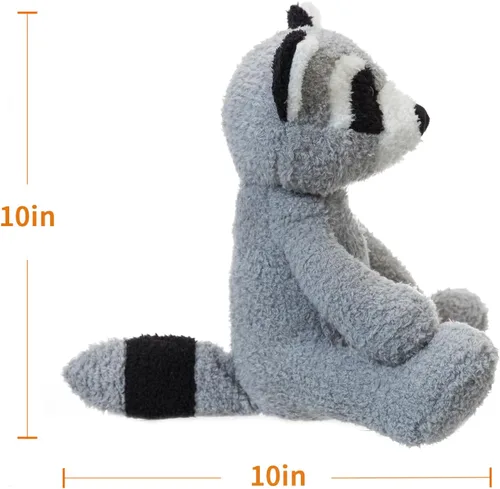 Vista 8 de Apricot Lamb Juguetes de peluche de mapache de terciopelo suave, perfecto para niños (Mapache de terciopelo)