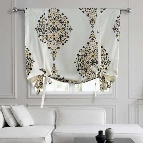 Vista 18 de HPD Half Price Drapes Ikat - Cortinas enrollables para oscurecer la habitación, 46 x 63 pulgadas, cortina enrollable de algodón para ventana de sala