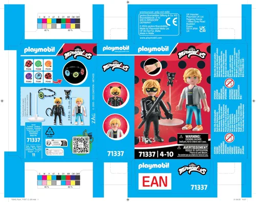 Vista 2 de Playmobil Miraculous: Adrien & Cat Noir