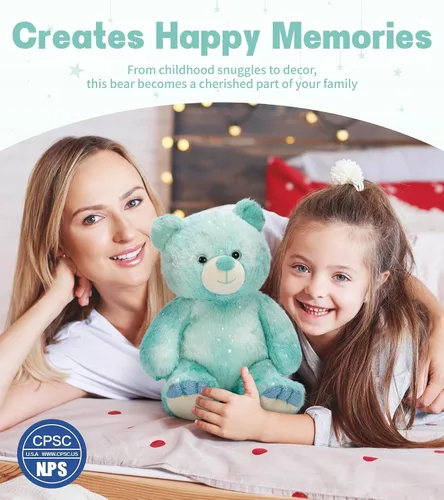 Vista 2 de Tezituor - Oso de peluche arcoíris de 13.78 pulgadas, suave oso de peluche teñido anudado, acogedor juguete de peluche abrazable para niños, novia