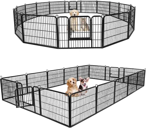 Vista 11 de ZENY Vallas para perros para el patio, campamento, corrales para perros al aire libre, corral para perros en interiores, 8 paneles para perros