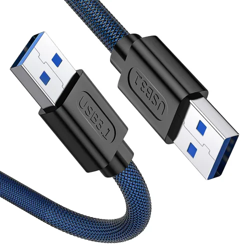 Vista 7 de ANDTOBO Cable de extensión USB 3.0 hembra a hembra, cable de acoplador USB 3.0 tipo A, azul marino, 3.3 pies