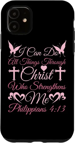Vista 8 de Christian I Can Do All Things Through Christ Religious Case for iPhone 17