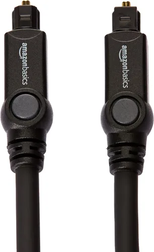Vista 3 de Amazon Basics - Cable de audio óptico digital Toslink, clasificado CL3, multicanal, para sistema de audio, barra de sonido, cine en casa, conectores
