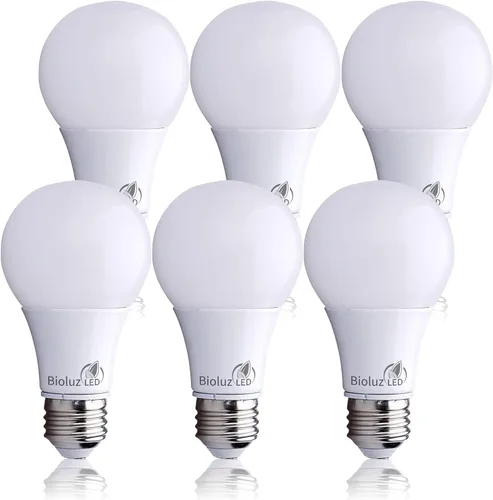 Vista 9 de Bioluz LED Luces para dormitorio, equivalentes a bombillas LED de 60 W, 2700 K blanco cálido, bombillas LED A19 no regulables de 9 W, bombilla LED