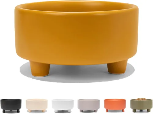 Vista 15 de Waggo Uplift - Tazón de cerámica para perros para razas pequeñas, medianas y grandes, pesado y duradero, para alimentos y agua, apto para Crema