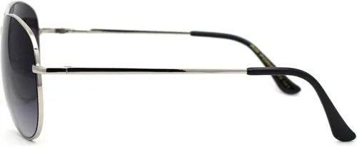 Vista 3 de Gafas de sol para hombre estilo policía con forma de gota de metal con borde de metal
