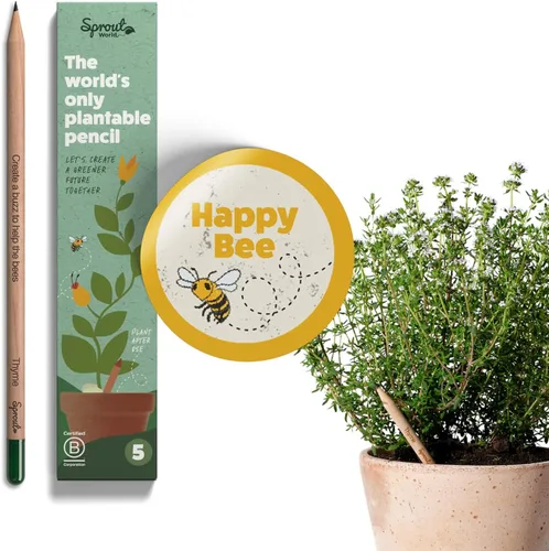 Vista 10 de Sprout Lápices de madera World Edición para profesores Lápices de madera plantables de grafito preafilados HB con semillas de flores, hierbas