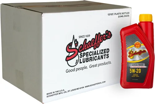Vista 3 de Schaeffer Manufacturing Co. 9004-012S Supreme 9000 Aceite para motor completamente sintético de gasolina 5W-20, Botella de 1 cuarto de galón