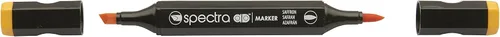 Vista 11 de AD Marker Chartpak Spectra, Tri-Nib y cepillo de doble punta, rojo ladrillo, 1 cada uno (S033AD)