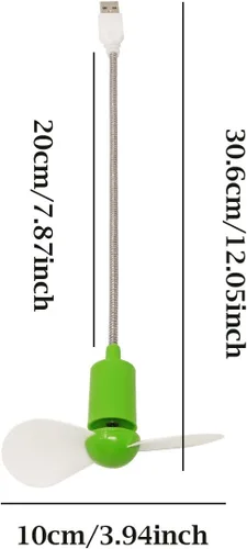 Vista 2 de Honbay 4 unids mini portátil portátil alimentado por USB ventilador de enfriamiento cuello de cisne soplador de aire para PC de escritorio ordenador