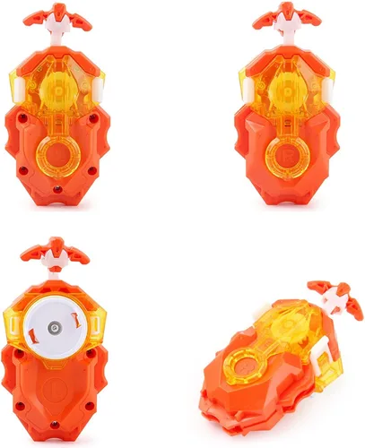 Vista 3 de DYT Battling Tops Burst B-184 Bey Launcher LR Left Right Spin DB Layer System, B-11 Grip Metal Fusion Starter String Strong Spinning Top Toys Naranja