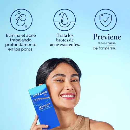 Vista 10 de Kit de cuidado de la piel para acné Differin, tratamiento de acné con retinoide Differin Gel para la cara con 0.1% de adapalene y 5% de peróxido