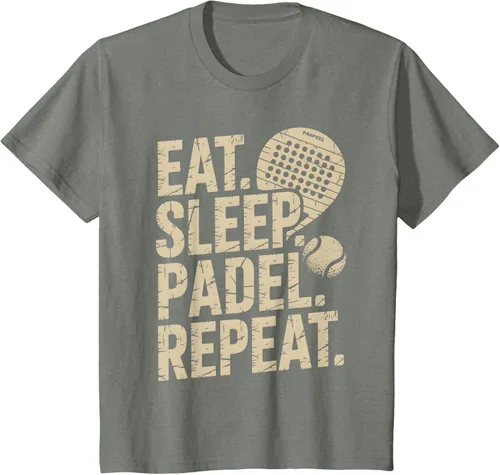 Vista 111 de Camiseta Eat Sleep Padel Repeat Padel Jugador de Tenis