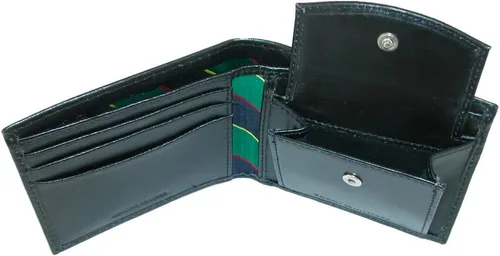 Vista 3 de Tommy Hilfiger Cartera Fordham plegable de cuero para hombre con bolsillo para monedas, Negro