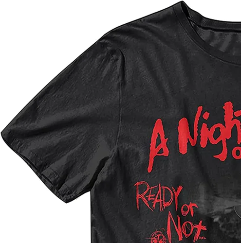 Vista 5 de Nightmare On Elm Street Camiseta para hombre - Camiseta de película de Freddy Krueger - Camiseta de terror (negro, XXL), Negro