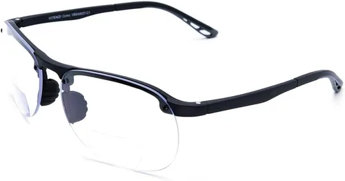 Vista 2 de VITENZI Gafas de seguridad bifocales con lectores TR90 Wrap Around Sport Safety Reading Gafas protectoras Como Negro