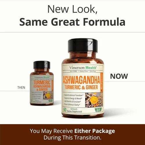 Vista 6 de Ashwagandha Suplemento orgánico de curcumina de cúrcuma con raíz de jengibre y pimienta negra – Salud de las articulaciones, energía y apoyo