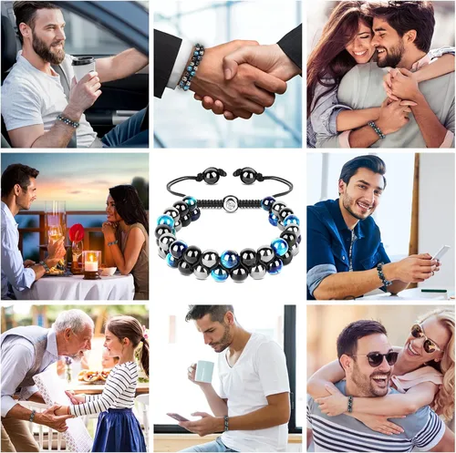 Vista 30 de Triple Protection Bracelet, CARPDIM Evil Eye bracelet and Black Obsidian evil eye Beads Bracelet for Men Women Healing Bracelets Bring Good Luck