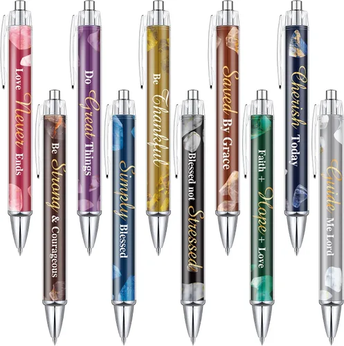 Vista 13 de Tinlade 10 piezas de bolígrafos cristianos para mujeres, bolígrafos de tinta religiosa, regalos de Pascua, citas inspiradoras, versículos bíblicos