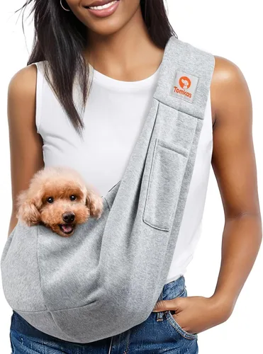 Vista 22 de TOMKAS - Transportador de perros estilo canguro para perros pequeños (negro, para mascotas de 2 a 7 libras)