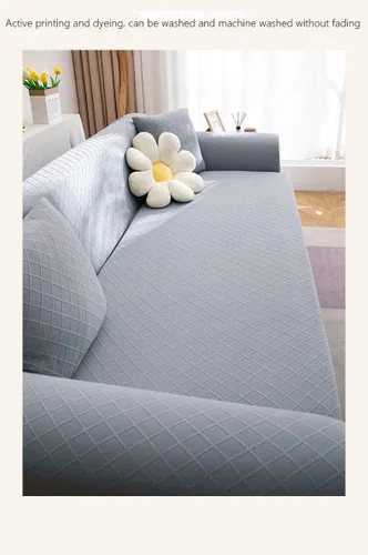 Vista 2 de zyhfcfff-sd Funda para sofá de 1, 2, 3, 4 y 5 plazas, protector de muebles de terciopelo grueso de lujo, funda de color sólido, funda elástica