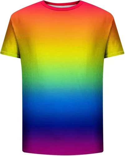 Vista 5 de Hombres Casual Cuello Redondo Impresión Jersey Tops Moda Patrón Camisa Fitness Deportes Manga Corta Camiseta Blusa