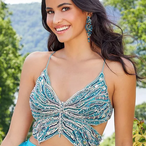 Vista 2 de BriLove Aretes colgantes huecos de cristal para mujer, bohemios, bohemios, para boda, Cristal