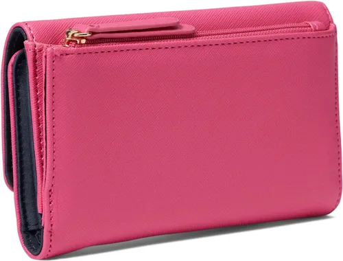 Vista 2 de Tommy Hilfiger Kendall II Flap Continental Wallet Saffiano PVC Party Pink Talla única, Rosa fiesta, Kendall Ii Flap Continental Cartera Saffiano Pvc