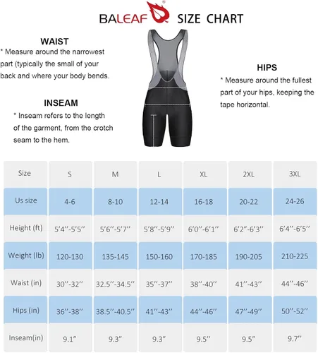 Vista 7 de BALEAF Pantalones cortos de ciclismo para hombre, 4D, acolchados, para ciclismo, ciclismo, ciclismo, bicicleta, bolsillos de gel, UPF50+