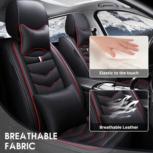 Vista 37 de Funda de asiento de auto de 2 asientos para Dodge Challenger 2000-2023, funda de cojín duradera, resistente al desgaste, impermeable, transpirable